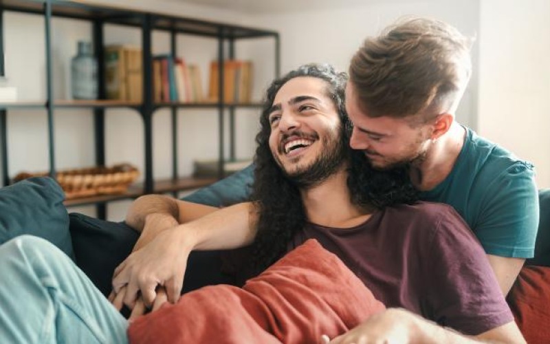 a man holding another man